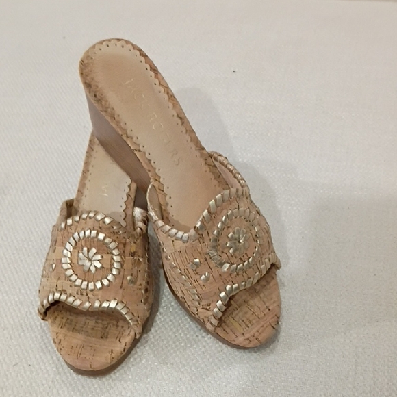 Jack Rogers Shoes - Jack Rogers Gold and Tan Mules